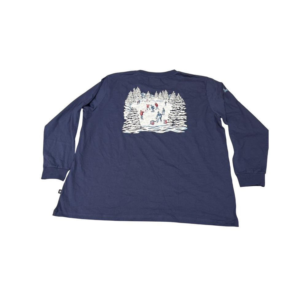 Waggle Golf Sticks In The Middle Navy Blue Long Sleeve Graphic T-Shirt Mens 3XL